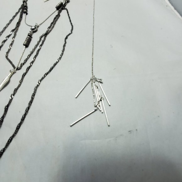 BKE silver layered necklace with stones - Picture 9 of 12